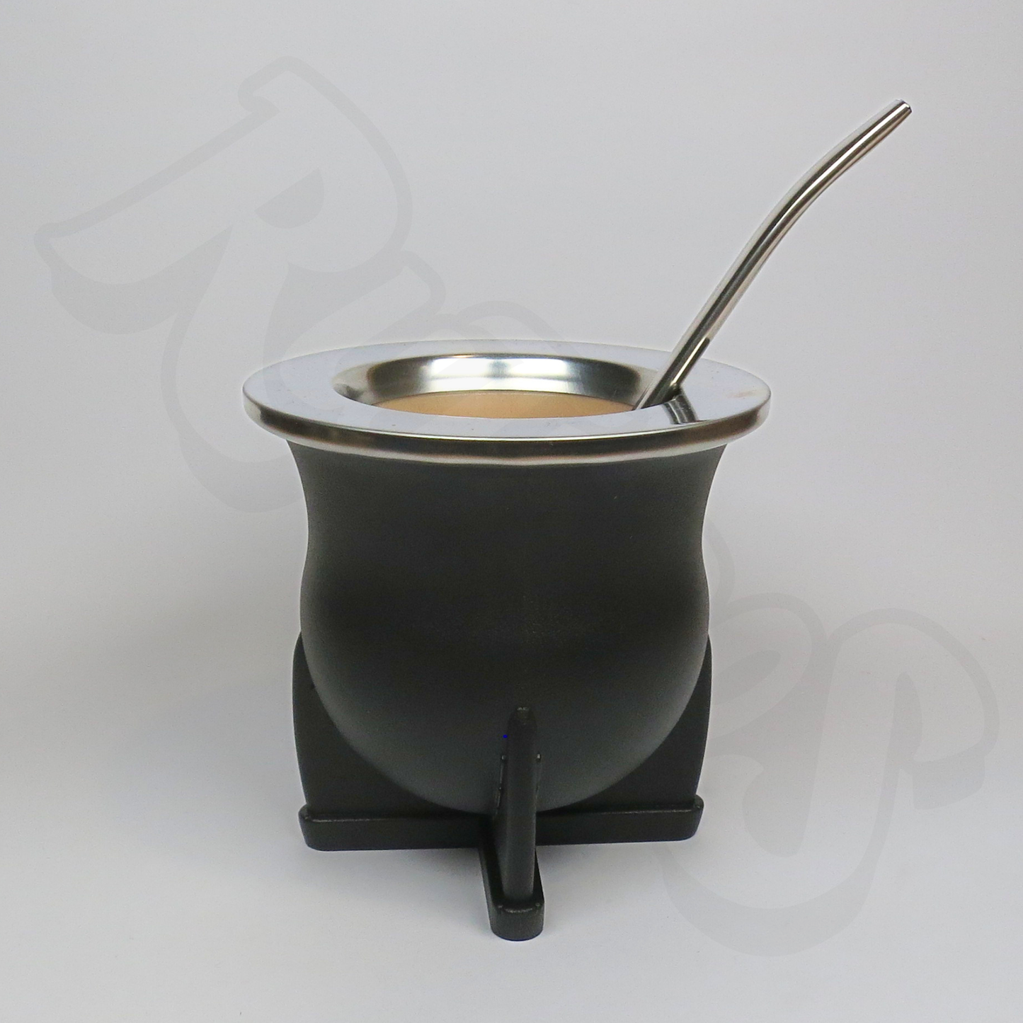 Mate & Bombilla | Black PVC with Stainless Steel