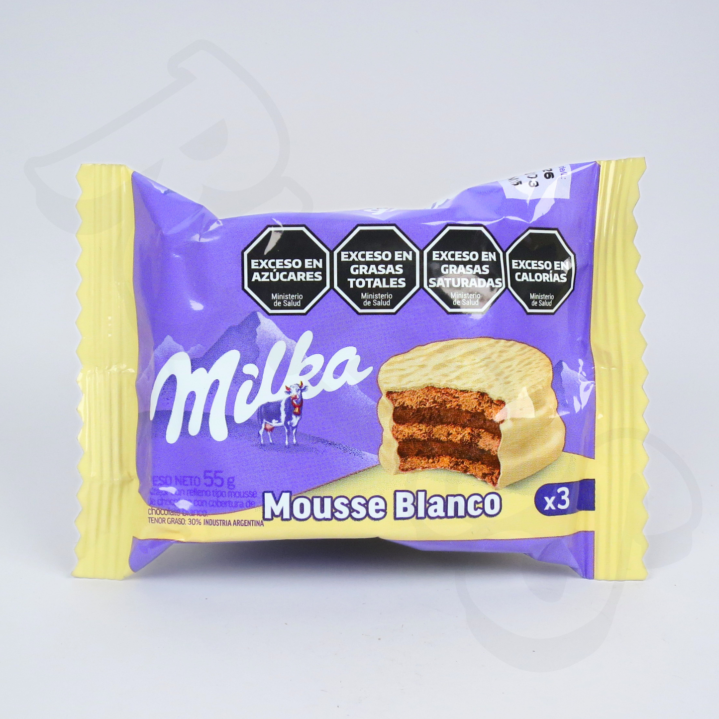Alfajor | Milka Mousse Chocolate Blanco Triple